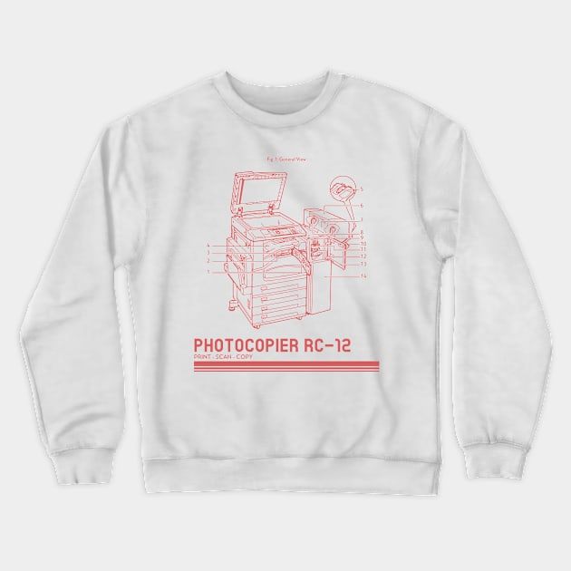 Design of Photocopier Crewneck Sweatshirt by ForEngineer